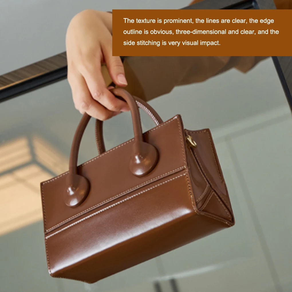 Luxury Leather Women’s Handbags Solid Color Tote Bag Simple Style Rectangular Crossbody Bag High-End Shoulder Bags