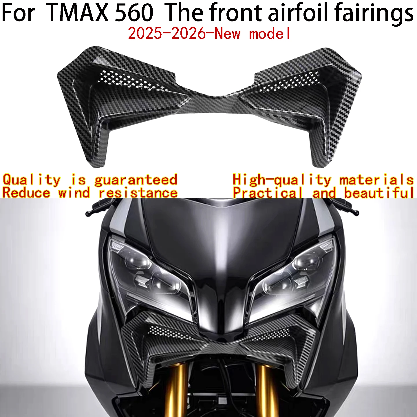 For YAMAHA TMAX 560 The front airfoil fairings 2025-2026-New model Yamaha TMAX 560 The front air intake grilles Front panel