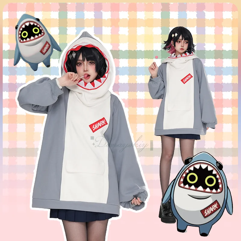 

Zenless Zone Zero Ellen Joe Shark Cosplay Hoodie Cute Style Top Halloween Comic Con Roleplay Clothes