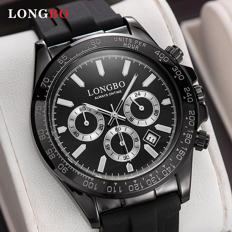 

Luxury Men Watch Unusual New Conceptual Dial Male Quartz Wristwatch Classic Black Silicone Rubber Band Luminous Reloj Man Clock