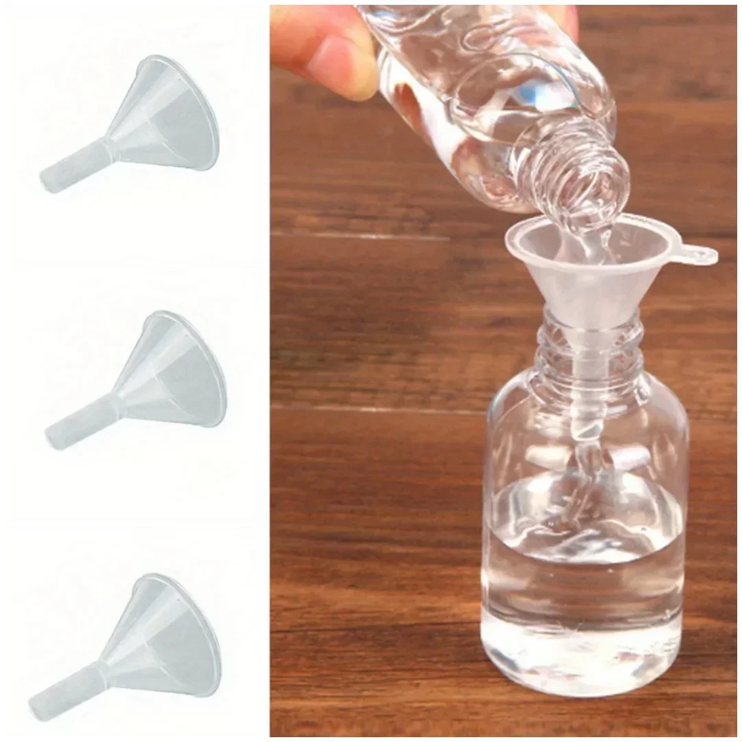 2Pcs/Lot Clear Small Funnel Plastic For Lab Diffuser Bottle Mini Liquid Oil Funnels Labs