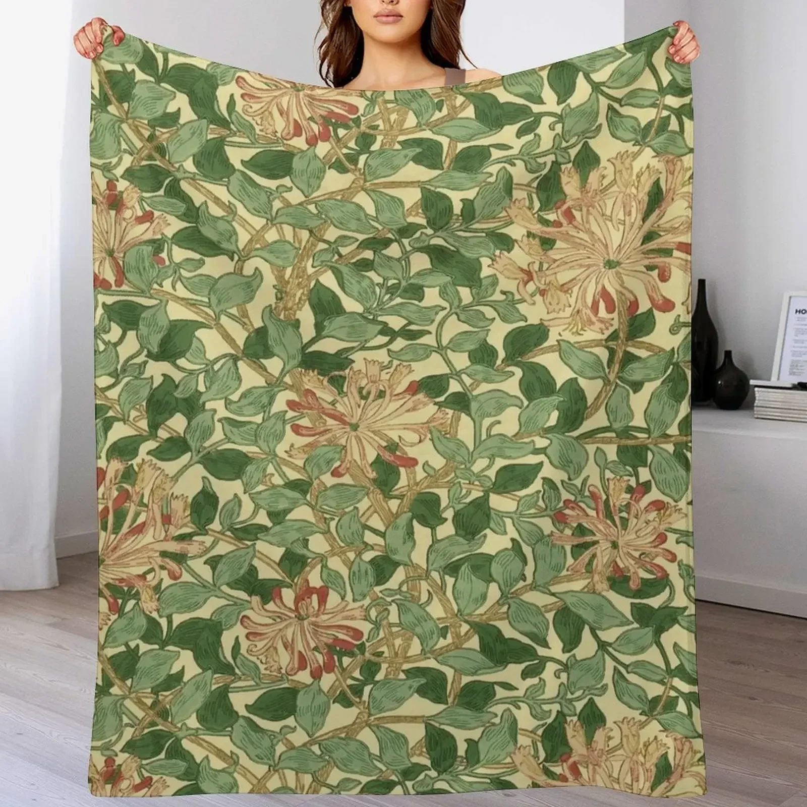 

William Morris floral design Throw Blanket Luxury Throw Custom Bed covers Blankets