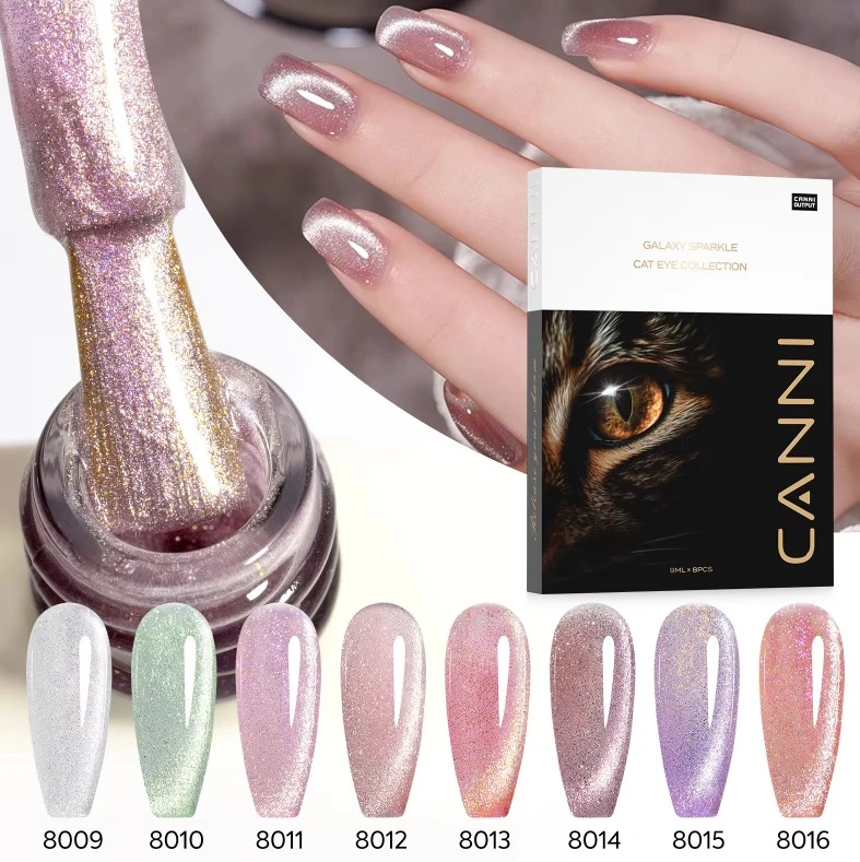 Big disountC Cat Eye Series Hema Free UV Gel Nails Polishs Enamels Kit 8pcs DIY Salons Use Gel with LED Lamp Source Uv Gel Kit