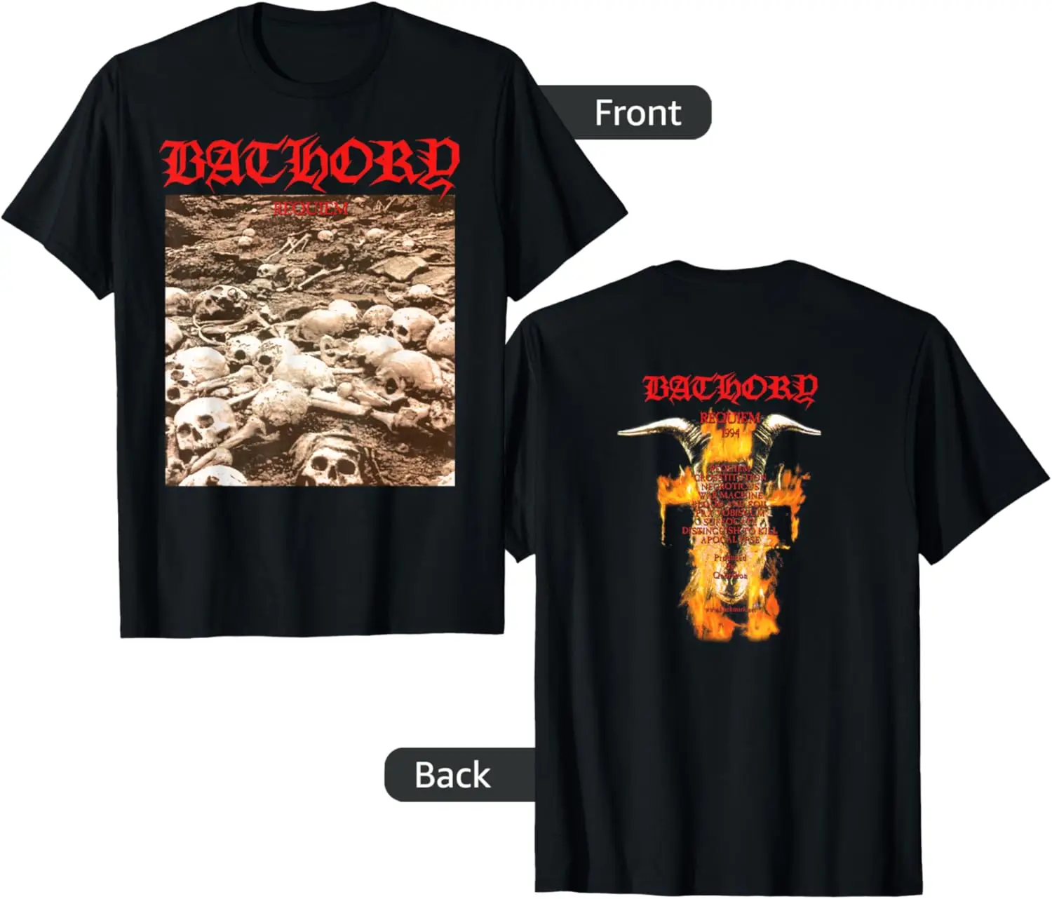 

Bathory — Requiem — официальная футболка с товарами