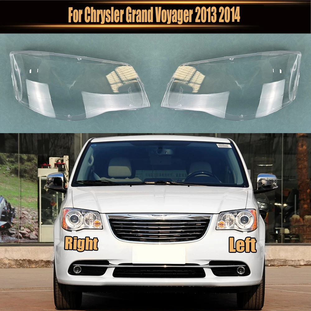 For Chrysler Grand Voyager 2013 2014 Headlamp Transparent Cover Headlight Shell Lampshade Plexiglass Replace Original Lens