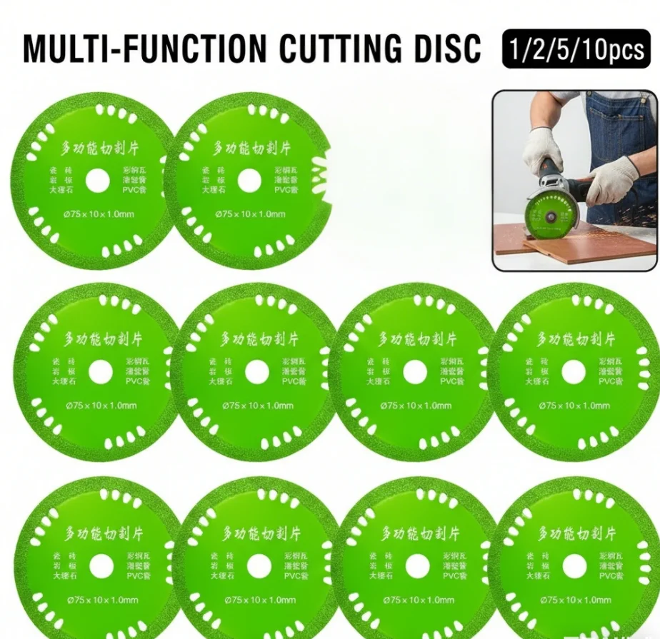 Get Smooth and Precise Cuts with 3 Inch Cutting Disc Saw Blade Perfect for Glass Ceramic Wine Bottles and Metal Saw Blades