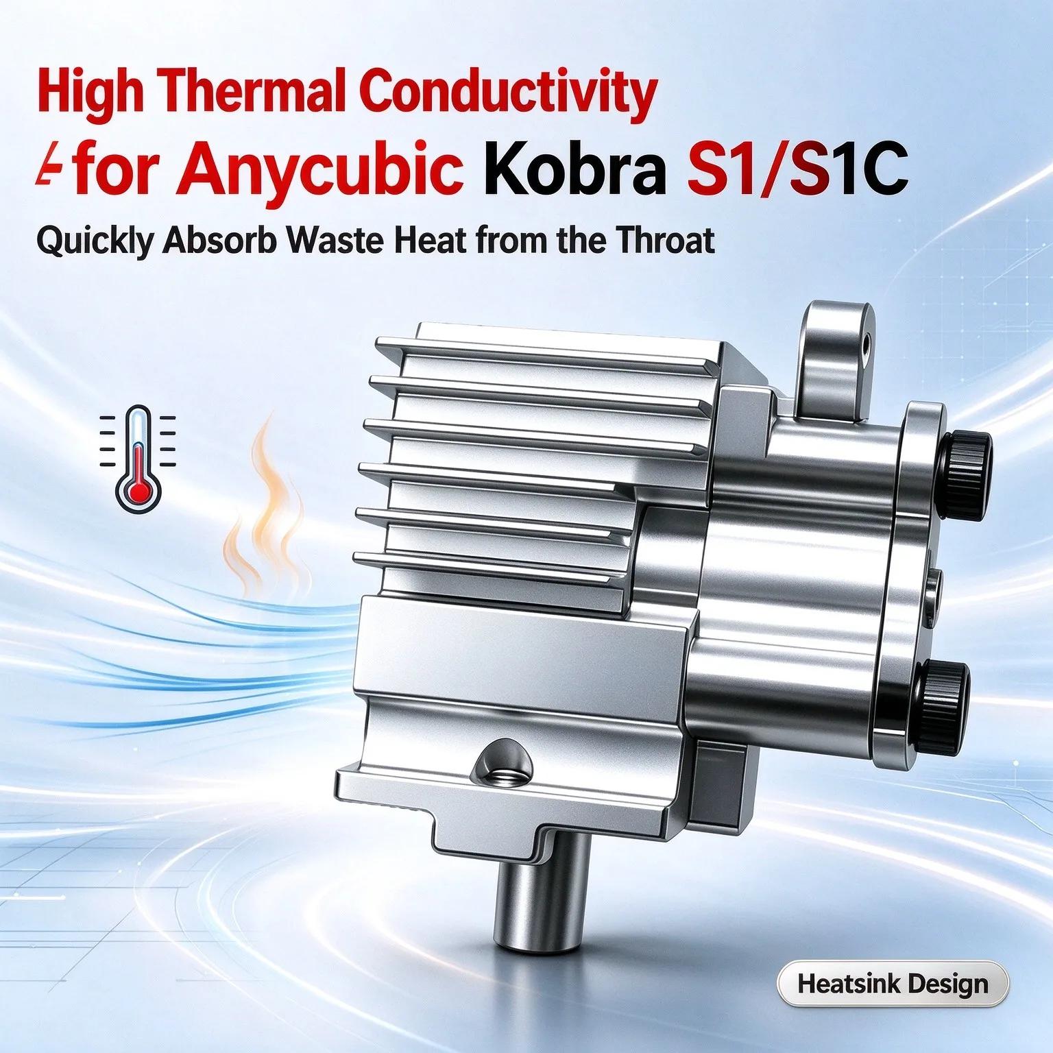 New Ceramic Hotend Kit High Temp for Anycubic Kobra S1 S1C Combo, Quick Release Hotend Assembly & Replacement Heat Sink