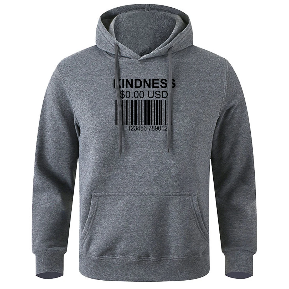 

Kindness Creativity Funny Bar Code Hoody Man Breathable Soft Streetwear Basic All Match For Men Pullovers Fashion Sports Hooded