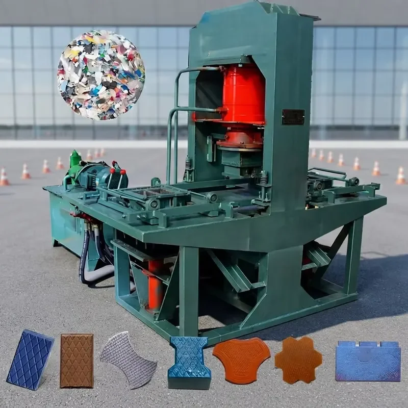 Recycled Plastic Brick Machine Plastic Roof Floor Tiles Machine Interlocking Plastic Recycling Brick Making Machinery