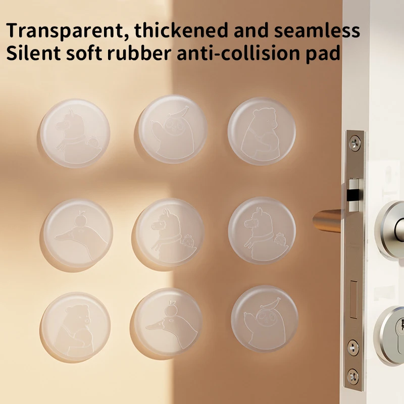 Door Handle Bumper Pad Transparent Impact-Resistant Door Stopper Refrigerator Door Bumper Door Stopper Bed Bumper Headboard