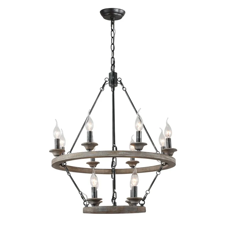 

European, French and American log creative bedroom ceiling lamp designer living room