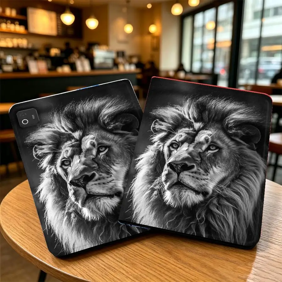 Case for Xiaomi Pad 5 6 7 8 Pro Redmi Pad SE K Pad 8.8 9.7 12.4 Inch Pad 6s Pro 7 Ultra With Pencil Holder Silent Lion