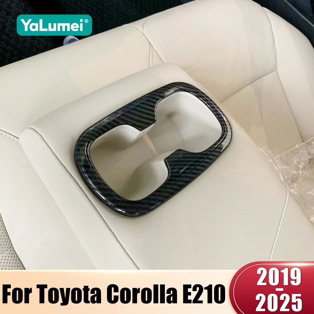 For Toyota Corolla E210 2019 2020 2021 2022 2023 2024 2025 Hybrid ABS Car Rear Row Water Cup Holder Cover Frame Trim Accessories