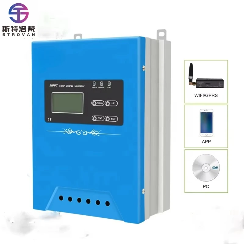 MPPT Solar Charge Controller 40A/50A/60A RS 485 Communication Lighting Controller for 12/24/48v PV Systems