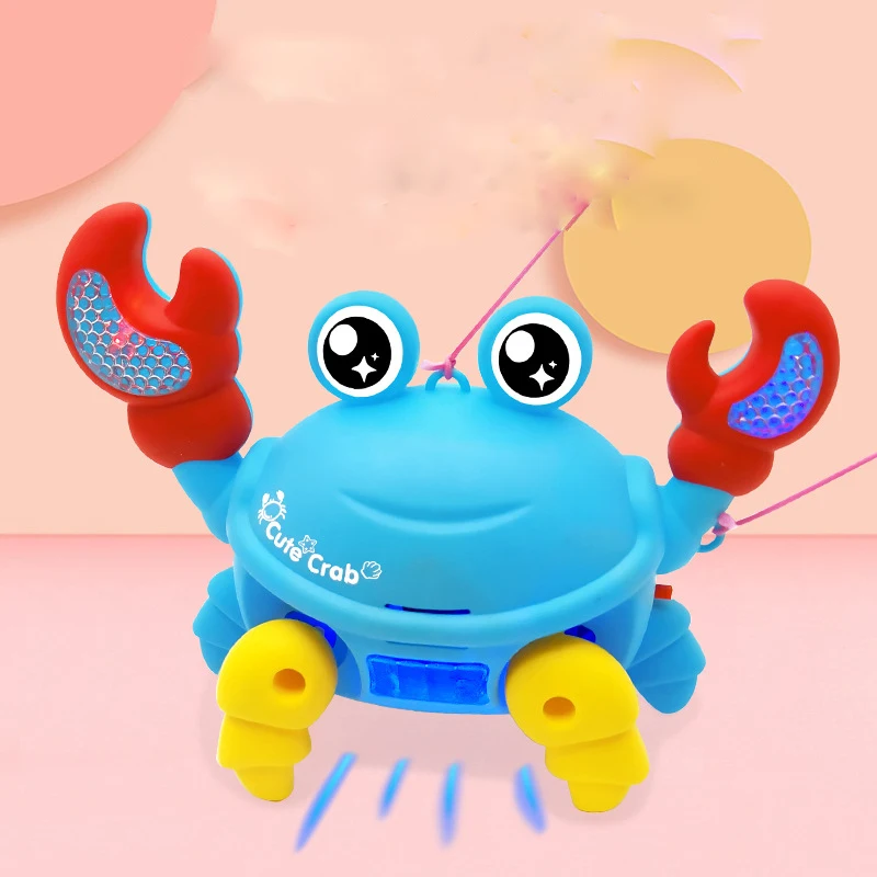 Jouet électrique pour enfants, 1 pièce, crabe rampant, marche, danse, animaux électroniques, Robo crabe brillant avec lumière musicale, jouet pour animaux de compagnie, cadeau