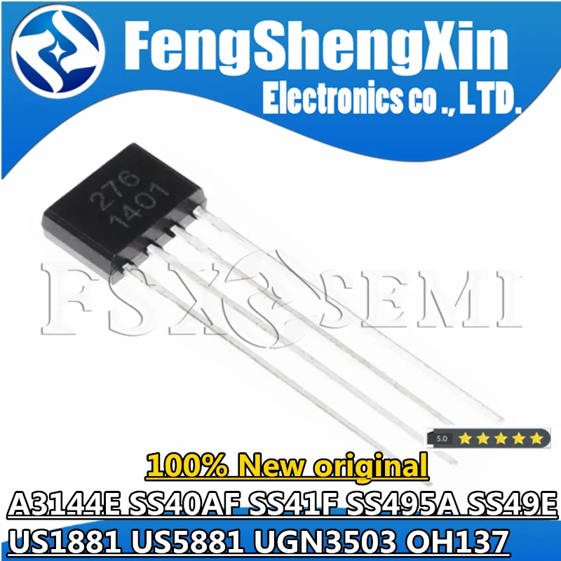 10PCS 49E Hall element SS49E OH49E AH49E A3144E SS40AF SS41F 41F SS495A US1881 U18 US5881 U58 UGN3503 AH3503 OH137 A1302KUA 02K