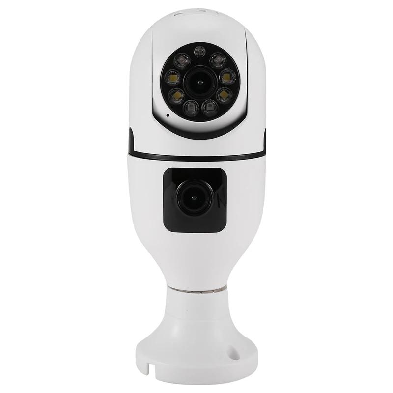 Dual Lens Light Bulb Camera YI IOT 2 Million 2.4G Support Wifi Night Vision 360 Degree PTZ Camera-A38R