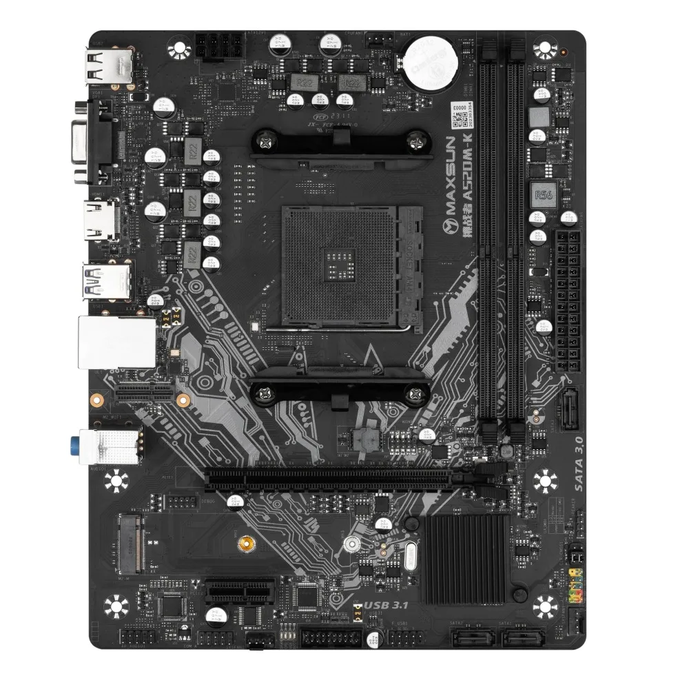 MAXSUN Challenger A520M-K A520 AM4 Motherboard  Ryzen 1000 2000 3000 4000 5000 DDR4 32GB A-XMP OC M.2 NVMe PCIe 3.0 x16