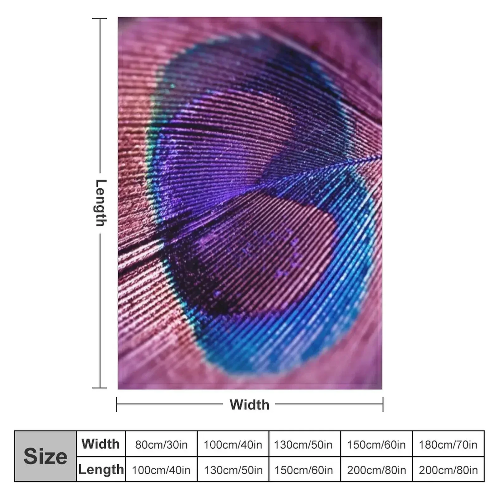 New Purple Peacock Feather Throw Blanket Cute anime Travel Fashion Sofas Blankets