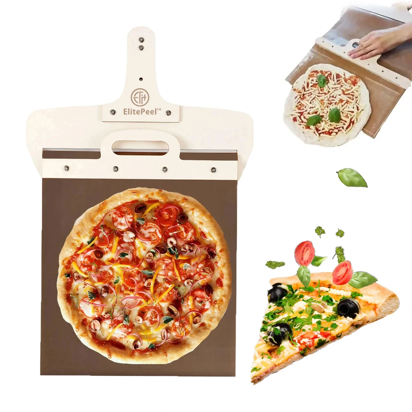 

55*35cm Sliding Pizza Peel Shovel Removable Wooden Handle Pizza Spatula with Tarps Baking Tools Drop shipping