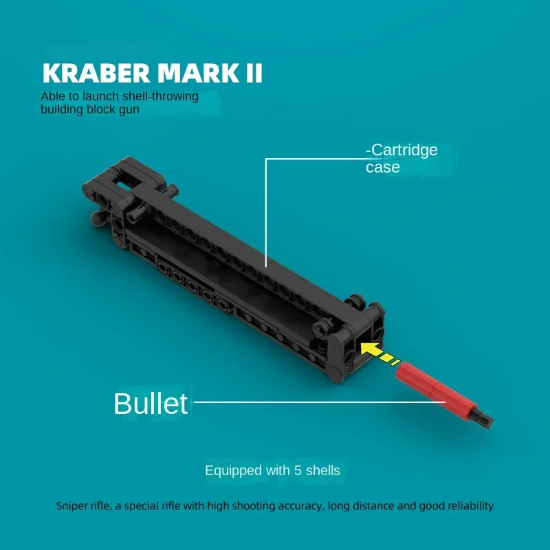 MOC APEX-Fusil de sniper à longue portée série militaire, ensemble de modèles de construction de nuits de odor, jouets de puzzle pour enfants, cadeaux de Noël