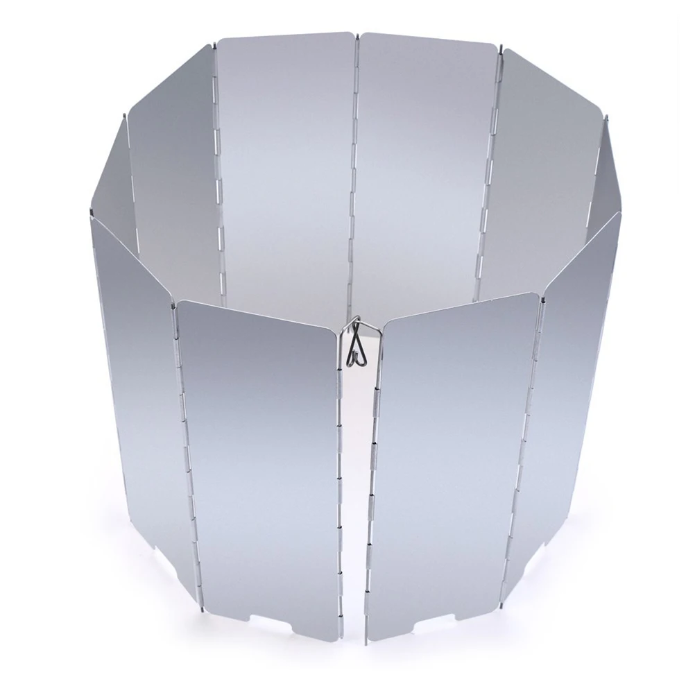 

Outdoor Windscreen Foldable Stove Windshield Camping Picnic Wind Block Fuel Saving Fire Starter For Disposable Butane