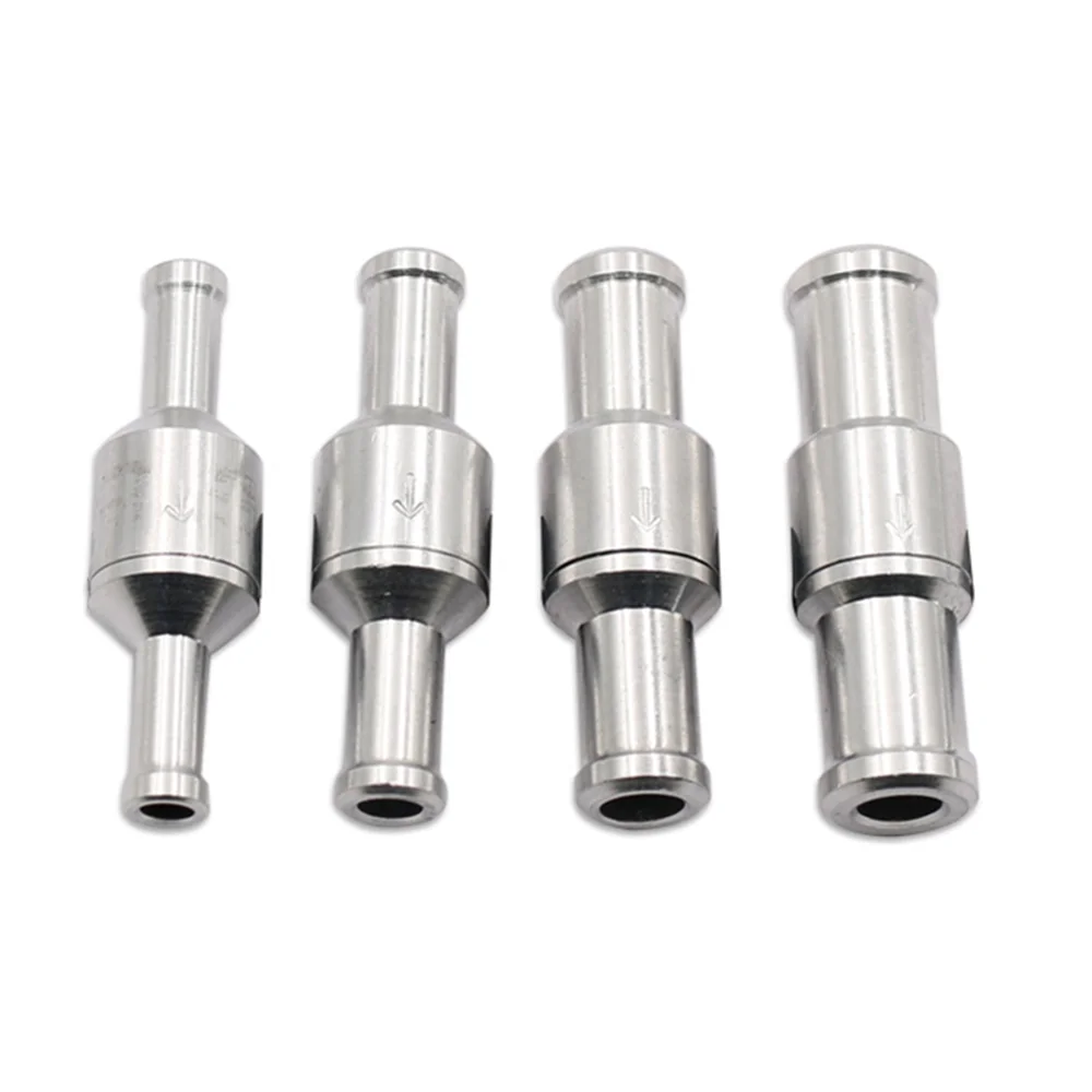 Automobile 1 Way Check Valve Aluminium Alloy Fuel Non Return Check Valve Petrol for Car Oil Water Pumps 6/8/10/12mm