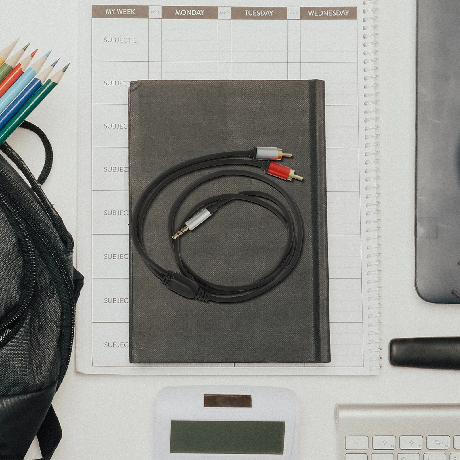 

2Pcs 3.5mm to 2 Male Audio Adapter Cable Aux Cord for Speakers Amplifier Soundbar Car Stereo Home Cinema System