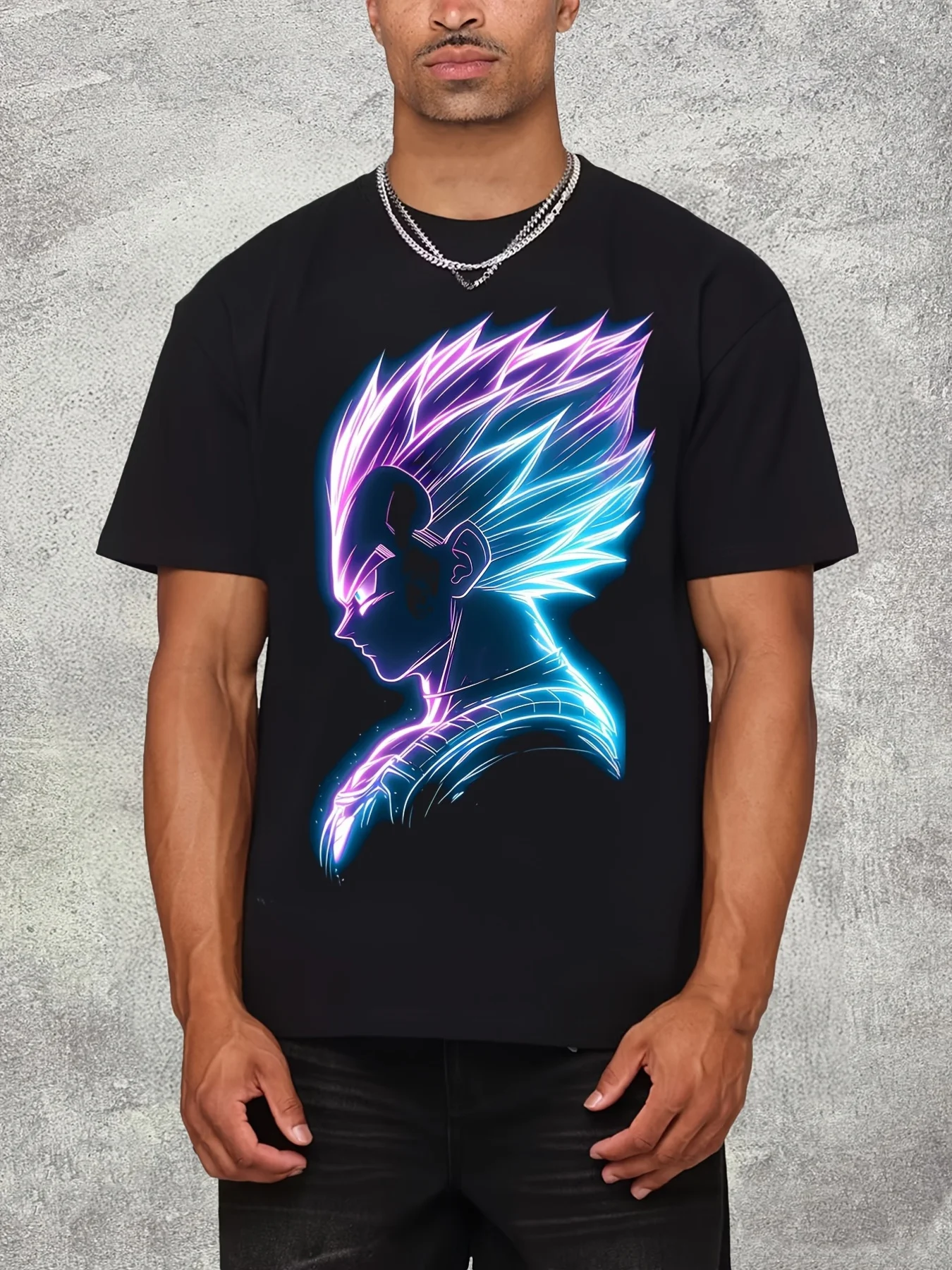 

Dragon Ball Animation Derivatives Goku Printed Short Sleeve T-Shirt Men's and Women's 2025 Summer Fashion Casual Cotton Clothing