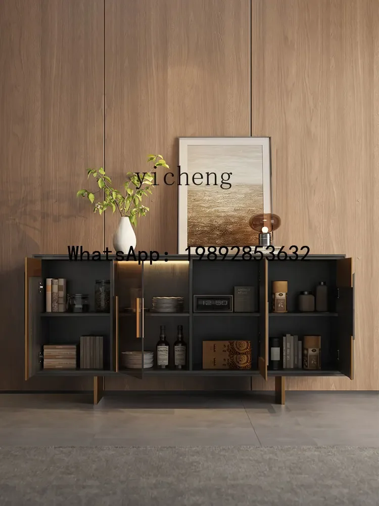 

H29- light luxury home entrance cabinet modern simple high-end dining side cabinet villa living room decorative locker