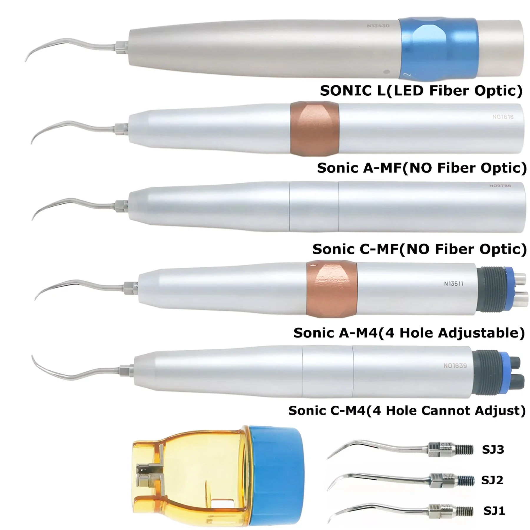 Наконечник стоматологического оптоволоконного воздушного скалера подходит для совместимого KaVo SONlCflex, регулируемый с наконечниками S1 S2 S3