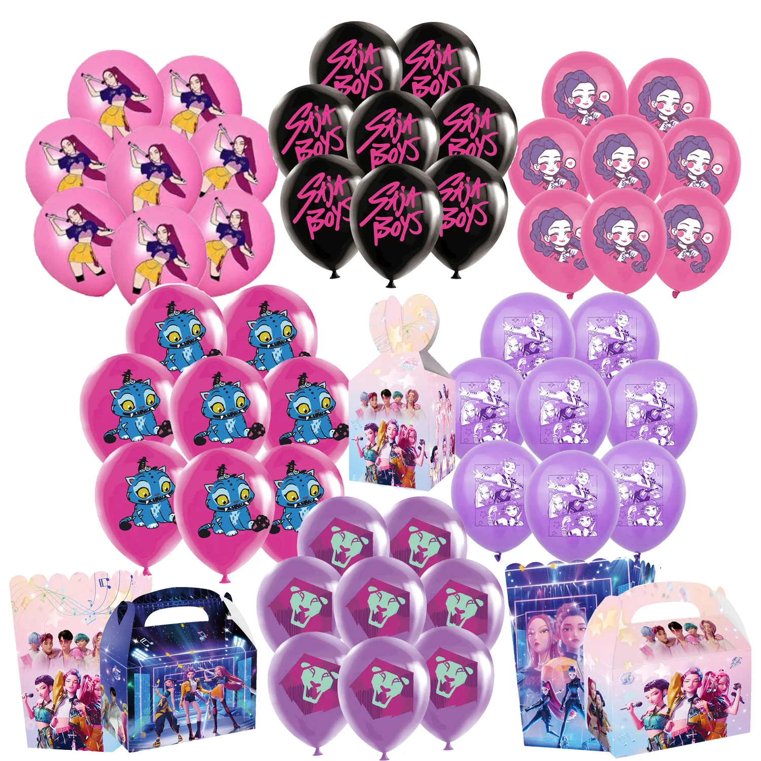 Nouveau démon chasseurs 12 pouces ballons en Latex ensemble chasseurs Air Globos garçons fête d'anniversaire décoration enfants ballons pour enfant bébé douche