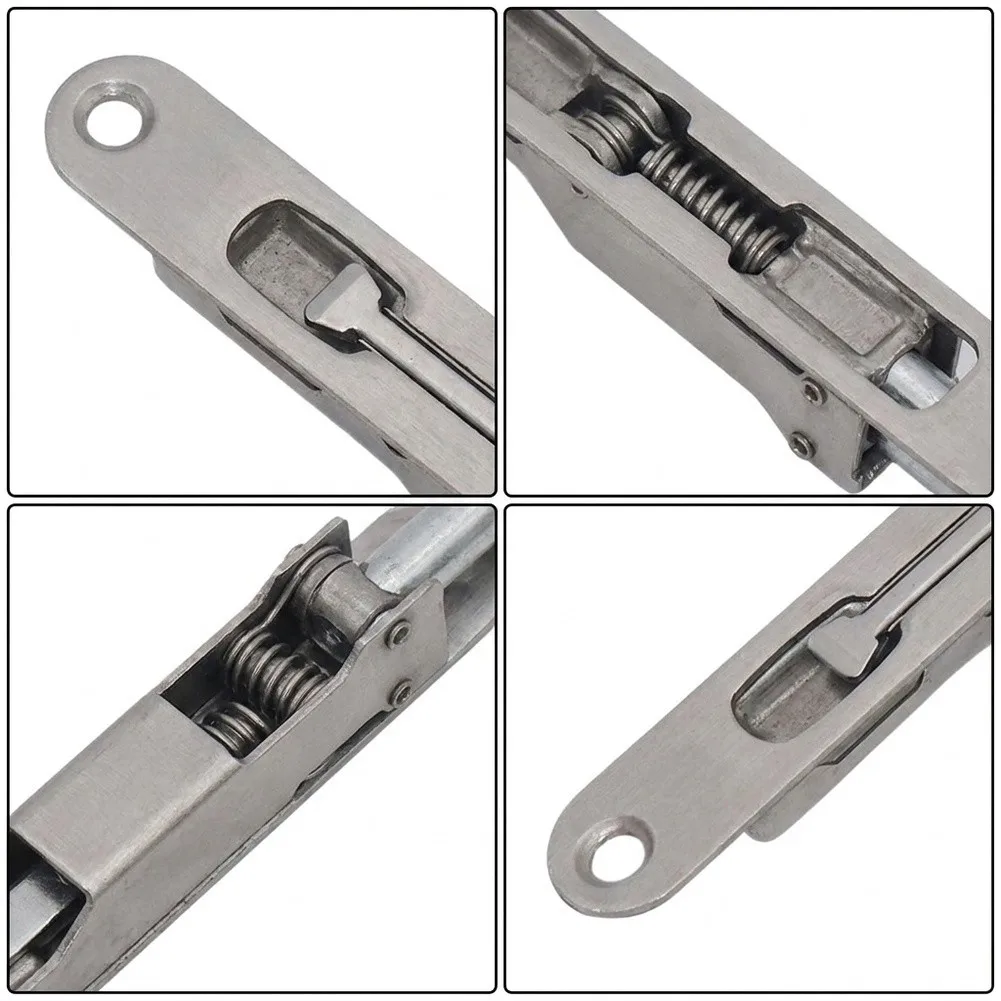 Flush Bolt Lock Stainless Steel 128mm for Door Edge Mounting Invisible Profile High Tensile Strength Reliable Use