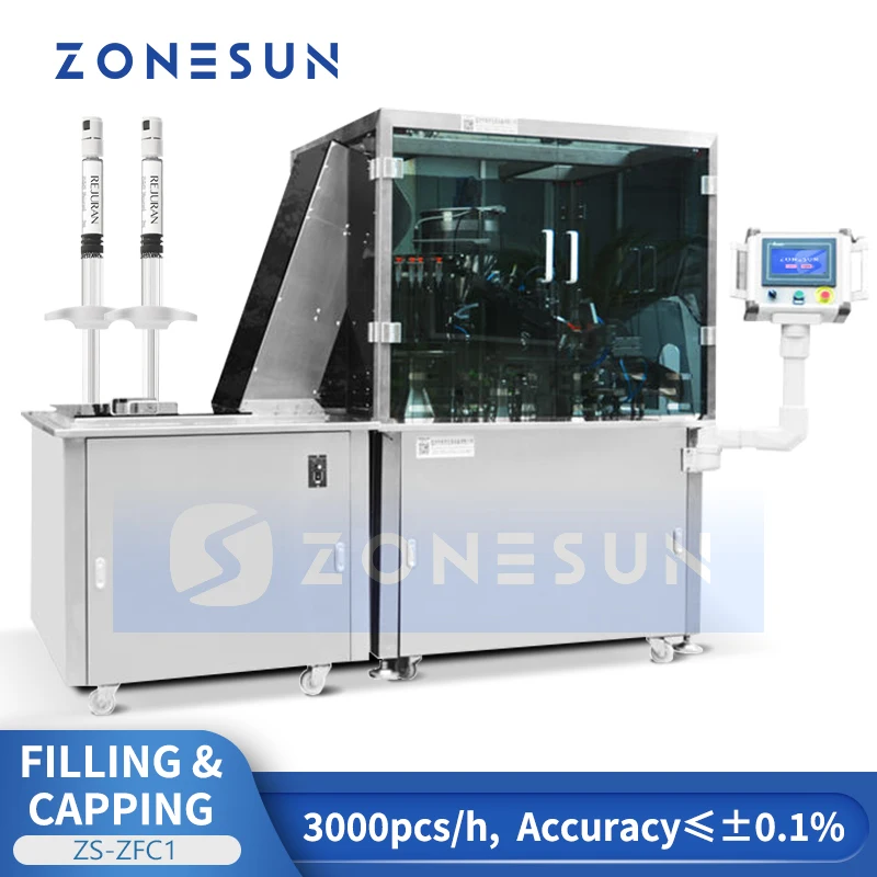 Zonesun Automatic Syringe Filling and Stoppering Machine Prefilled Syringe Packing Machine High Speed Syringe Production ZS-ZFC1