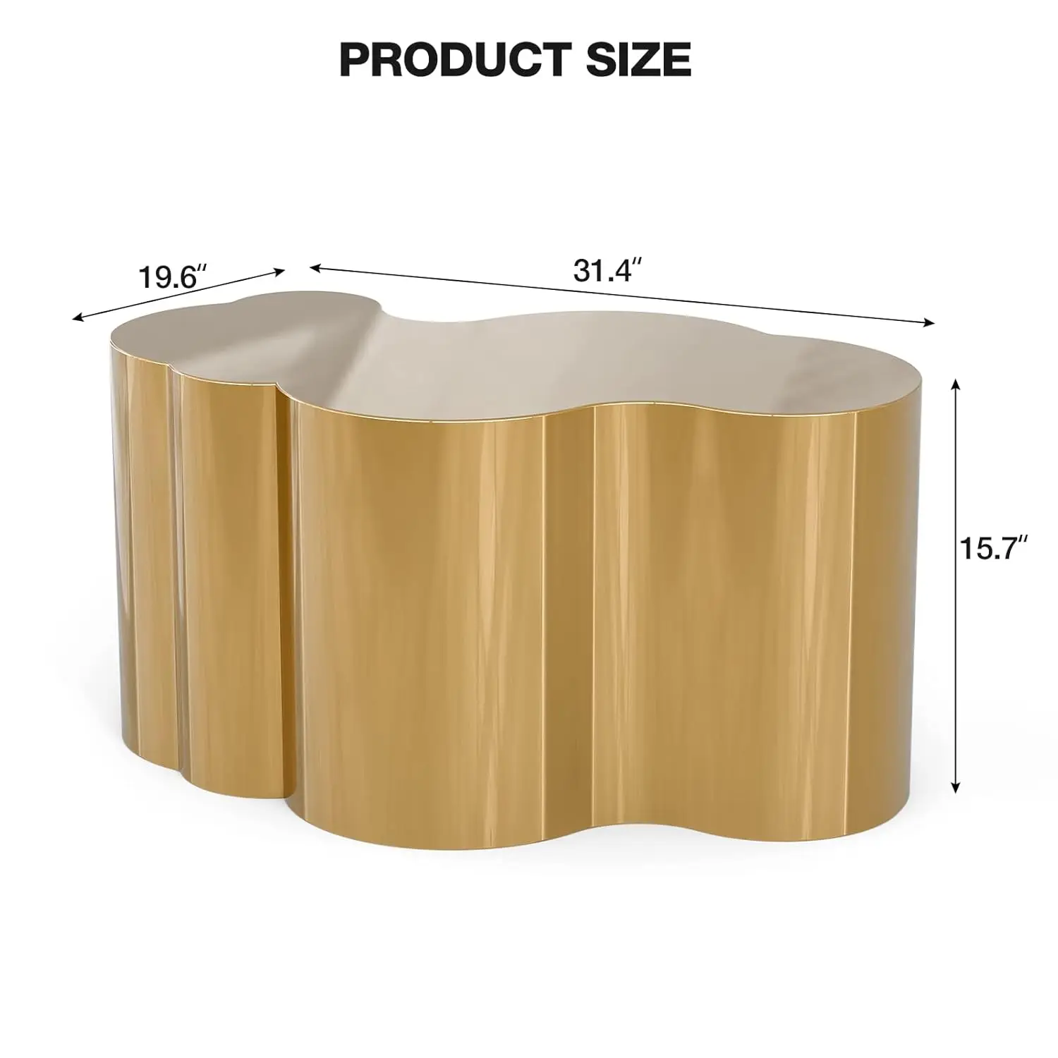 طاولة قهوة حديثة من الفولاذ المقاوم للصدأ باللون الذهبي، طاولة صغيرة بتصميم عصري على شكل سحابة لغرفة المعيشة وغرفة النوم #2
