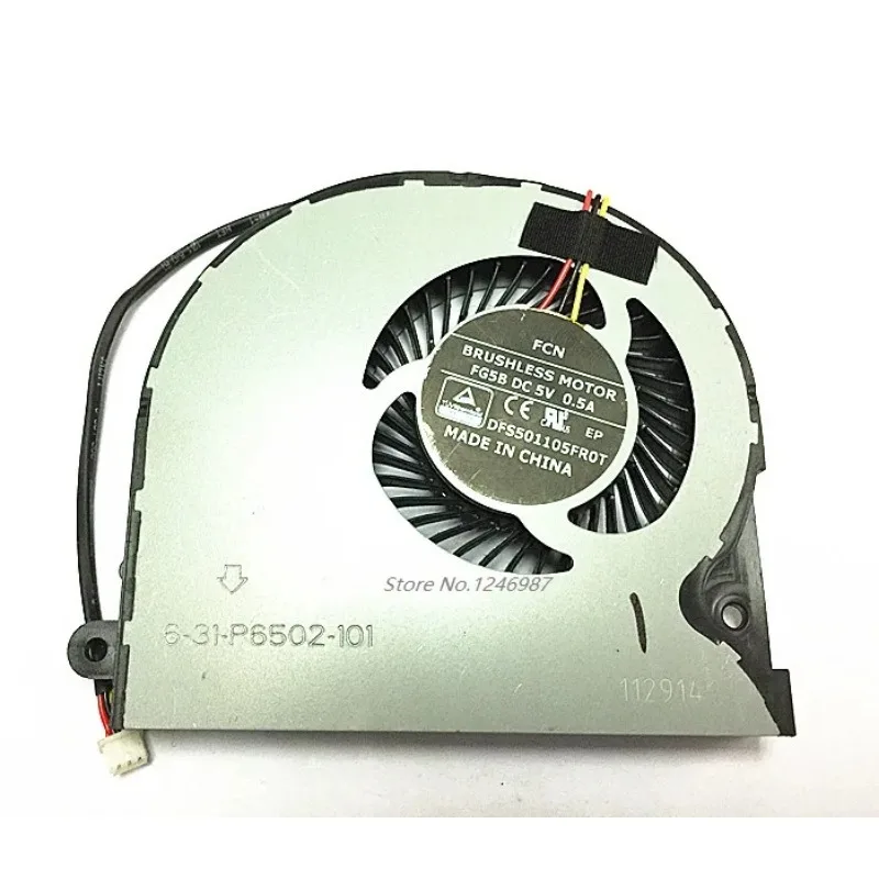 Novo ventilador de refrigeração original para cpu de laptop para Clevo P650SA P650SE P651SE P651SG DFS 501105 FR0T FG5B 6-31-N1502-301