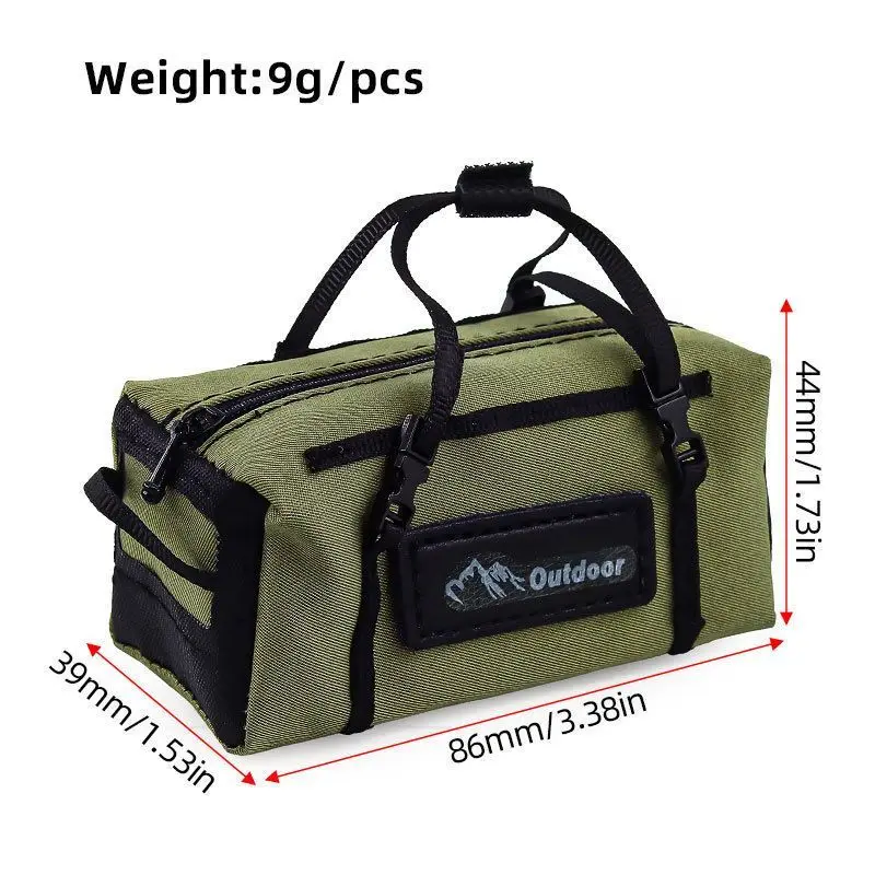 1/10 RCクローラーカーTRX4ディフェンダーブロンコAXIAL SCX10 RC4WD D90レイスジープTF2用シミュレートされた車の屋根寝袋/ダッフルバッグ