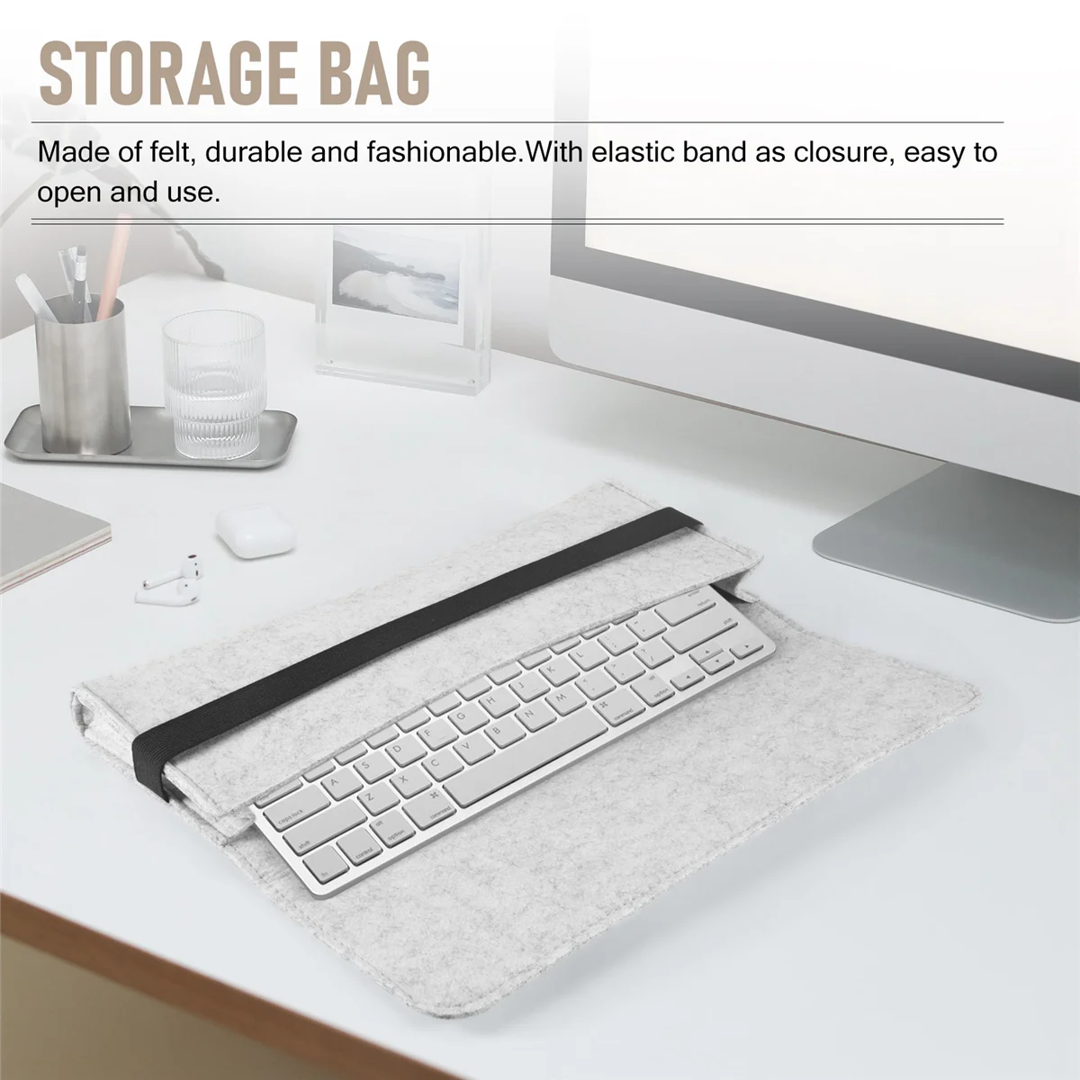 Mechanical Keyboard Bag, Simple, Comfortable, Portable, Dust-Proof and Wear-Resistant Practical Storage Bag(68 Key)JAS