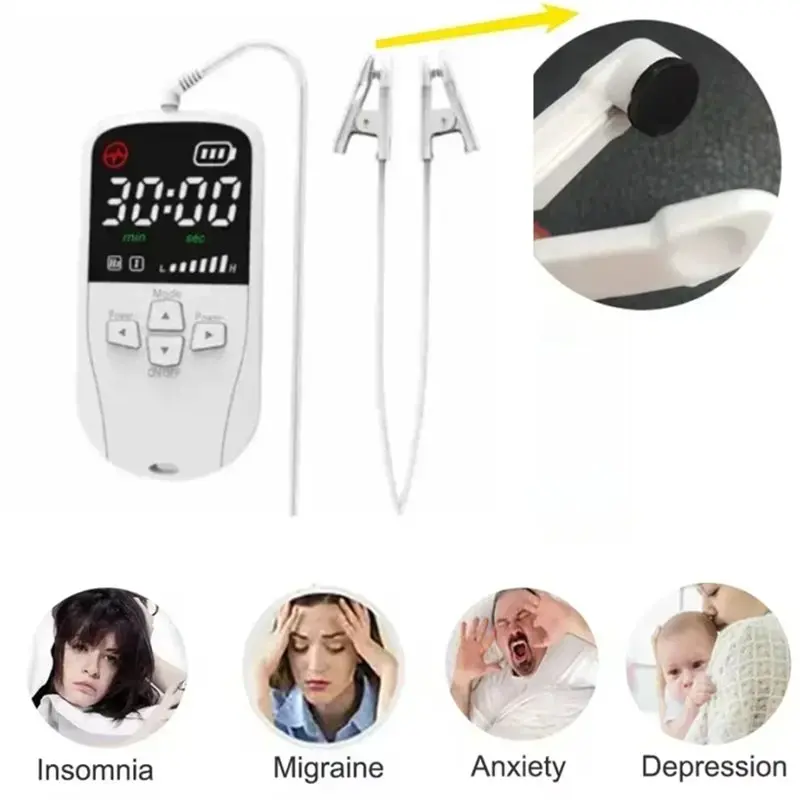 A01V-Portable Pulsed Sleep Aid Instrument Microcurrent CES Stimulation Quick Sleep Aid, Stress Relief Sleep Aid Device