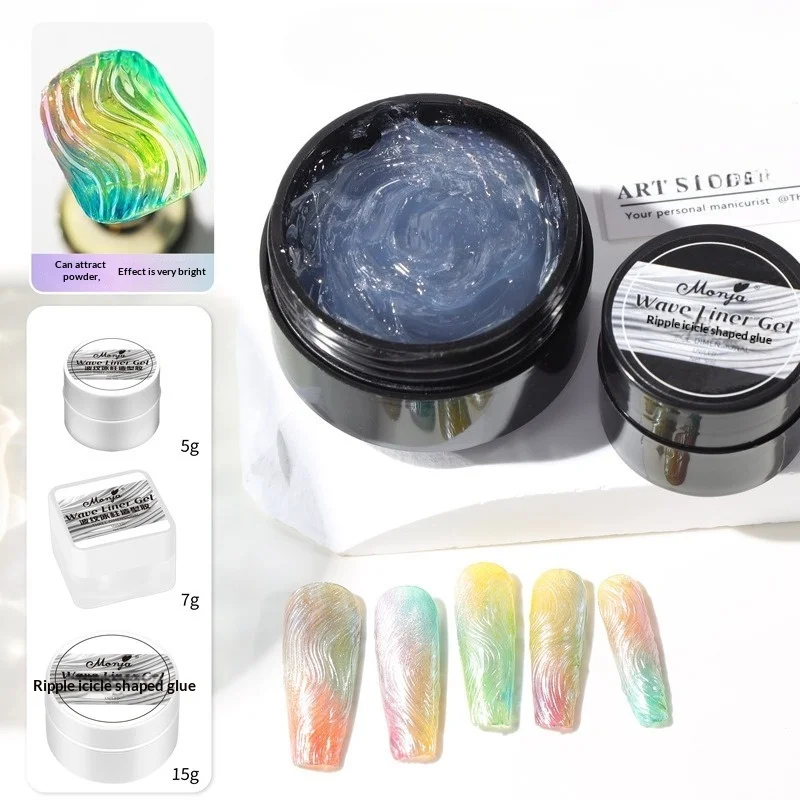 

1pc 5/15ml Semi-Solid Ripple Icicle Gel UV LED Soak off Nail Polish Varnishes Gel 3D Modeling Sculpture For Salon Nail Art