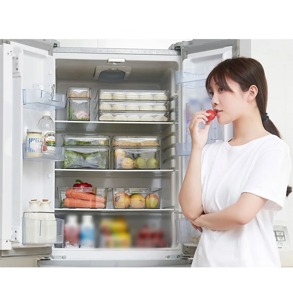 Прозрачная контейнер для продуктов 30X30X10 см, пластиковая для хранения