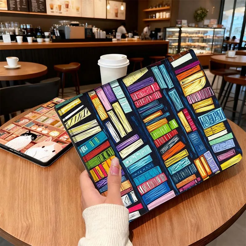 

Creative bookshelf art For iPad Pro Air 5th 6th 7th 13 M3 M4 M5 12.9 13.3 inch 2017 2022 2024 2025 Tablet Case
