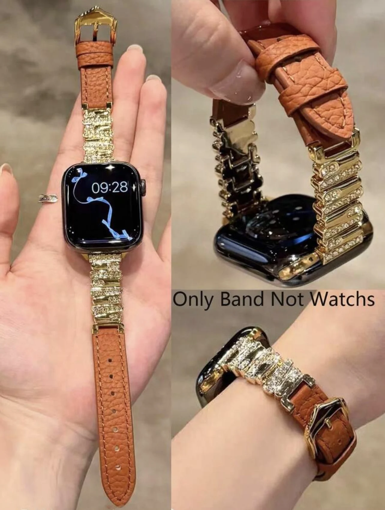 Boucle en cuir de qualité supérieure pour bracelet Apple Watch, série Ultra 11/10/9/8/7, 40mm, 41mm, 42mm, 44mm, 45mm, 46mm, pour femmes