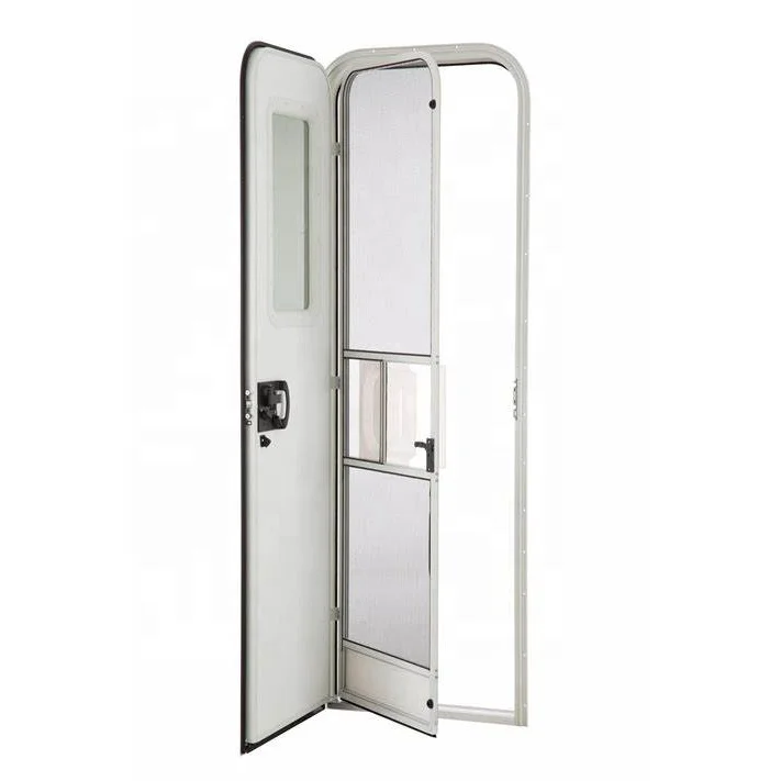 

Aluminum Alloy Caravan Rv Entry Screen Doors European Door With Fly Screen - Rv Motorhome Camper Trailer