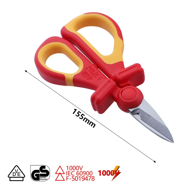 VDE Insulated Plastic Pliers Insulated Electrician Knife High-voltage 1000V Anti-magnetic Electrician Pliers