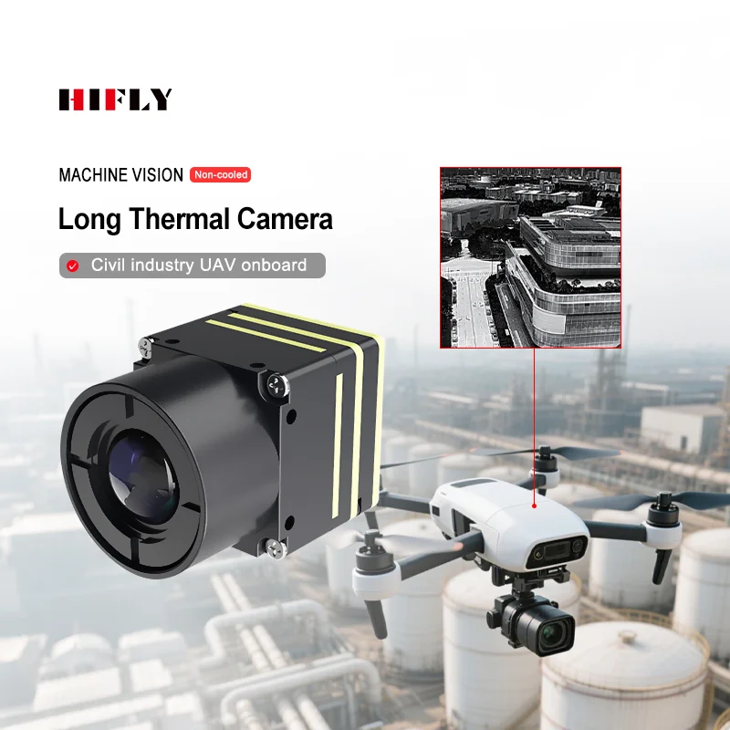 HIFLY 640x512 وحدة كاميرا حرارية صغيرة للرؤية الليلية LWIR للفحص الصناعي للطائرات بدون طيار
