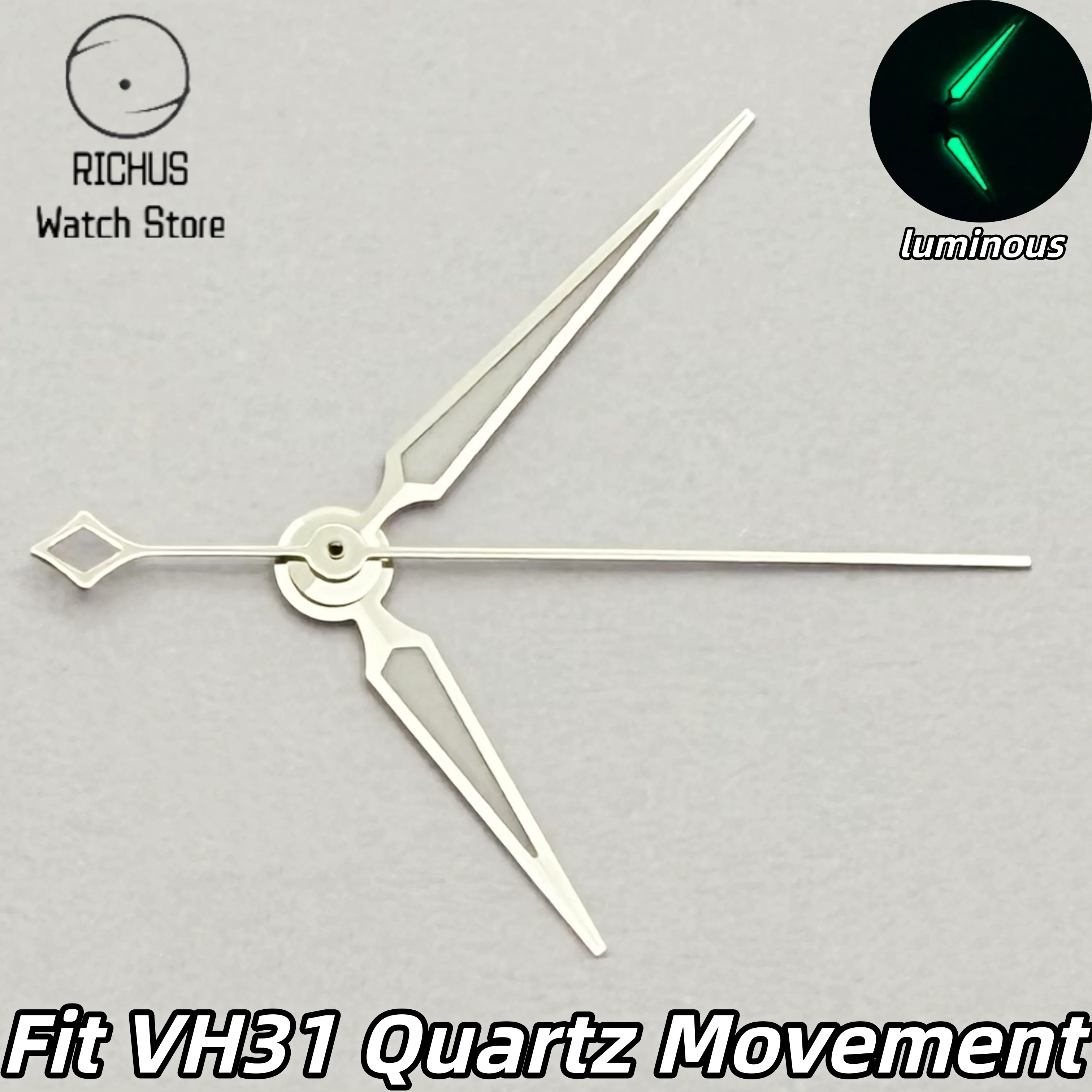 Replacement Watch Bracelet - VH31 Silver Watch Hands Set for