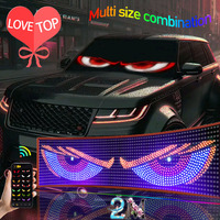 LED Truck Car Matrix Pixel Panel Display Screen Flexible RGB Car Graffiti Scrolling Text Animation Shop Reminder Light big truck