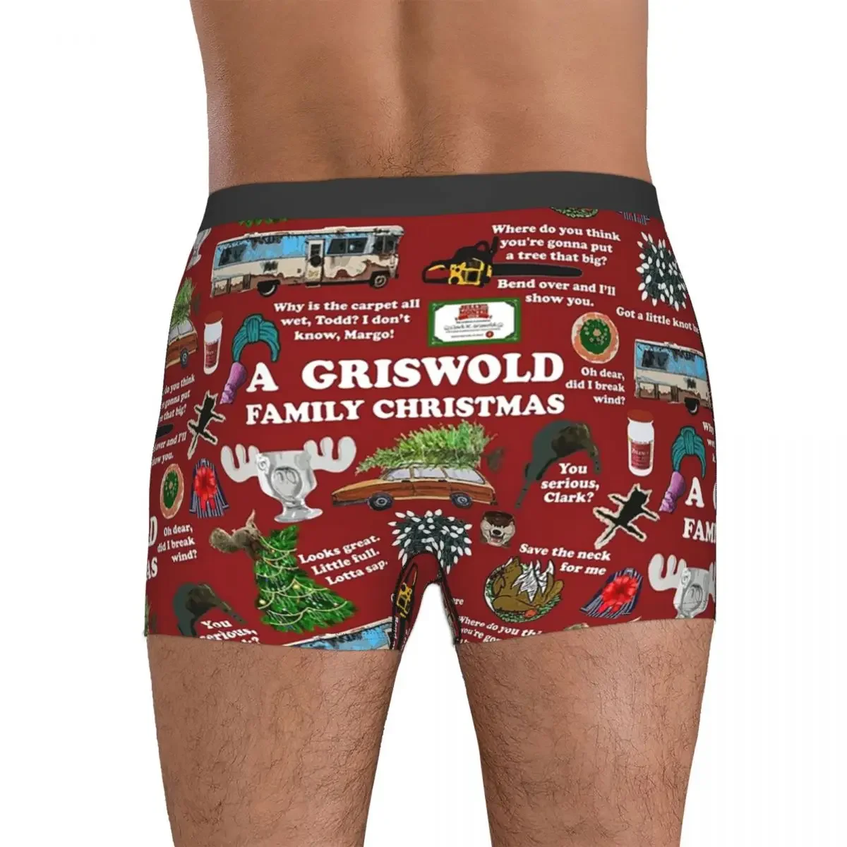 Boxer Unterhose Shorts Weihnachten Urlaub Collage Höschen Männer lüften Unterwäsche für Homme Mann Freund Geschenk