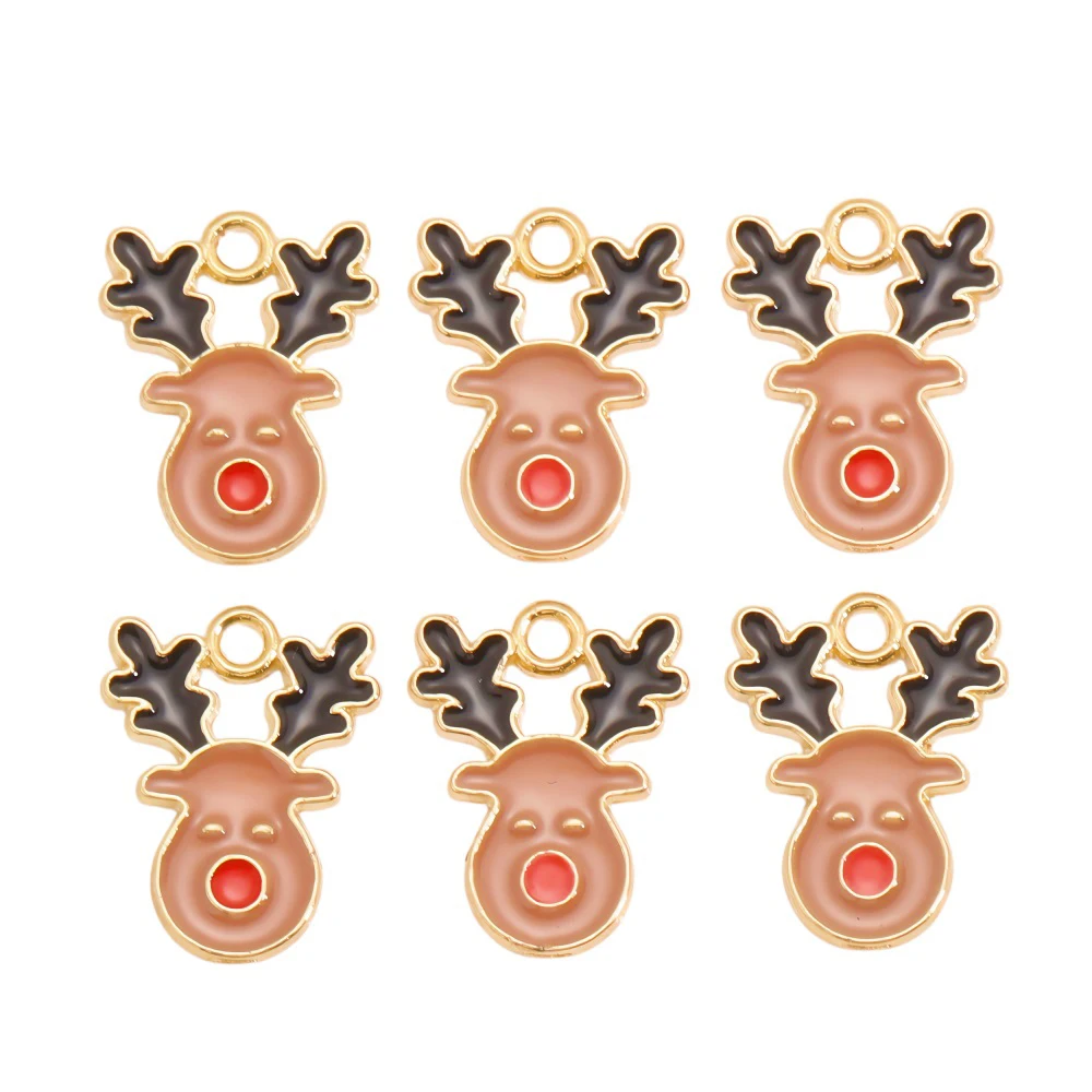 10 Teile/los Bunte schneeflocken Emaille Weihnachten Baum Charms Anhänger für Schmuck Machen Neue Jahr Halsketten Armbänder DIY Geschenke – Detail 12